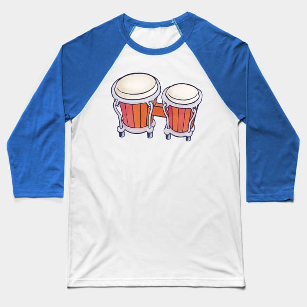 Bongo drums Baseball T-Shirt by ElectronicCloud